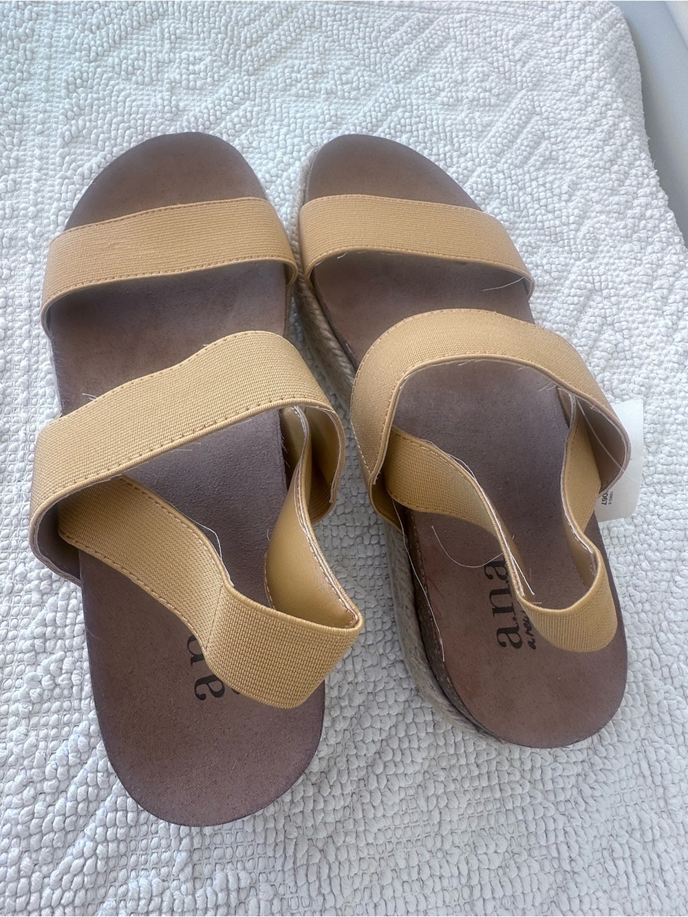 a.n.a Yellow Canvas Espadrille Sandals for Women